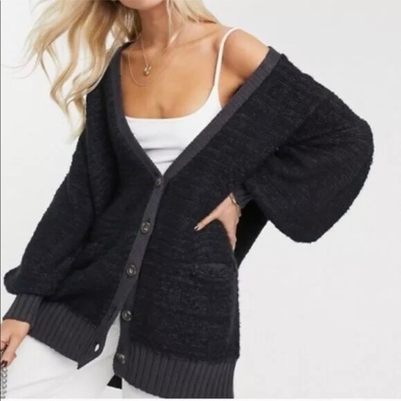 Free People Sweaters - Free People Deep Space Combo Oversized Sweater NWT